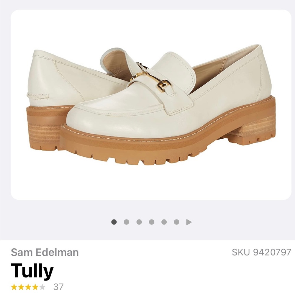 COPY - Sam Edelman
Tully Mini Loafers size 8.5 - NEW cream color with gold acce…